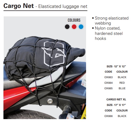 Oxford Black Elasticated Luggage Cargo Net XL OX666