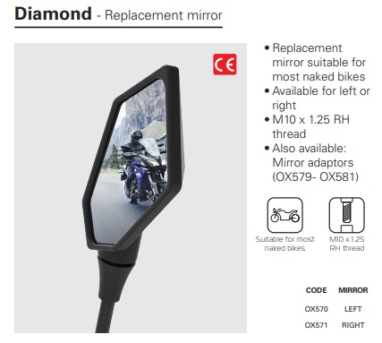 Oxford Diamond replacement mirror